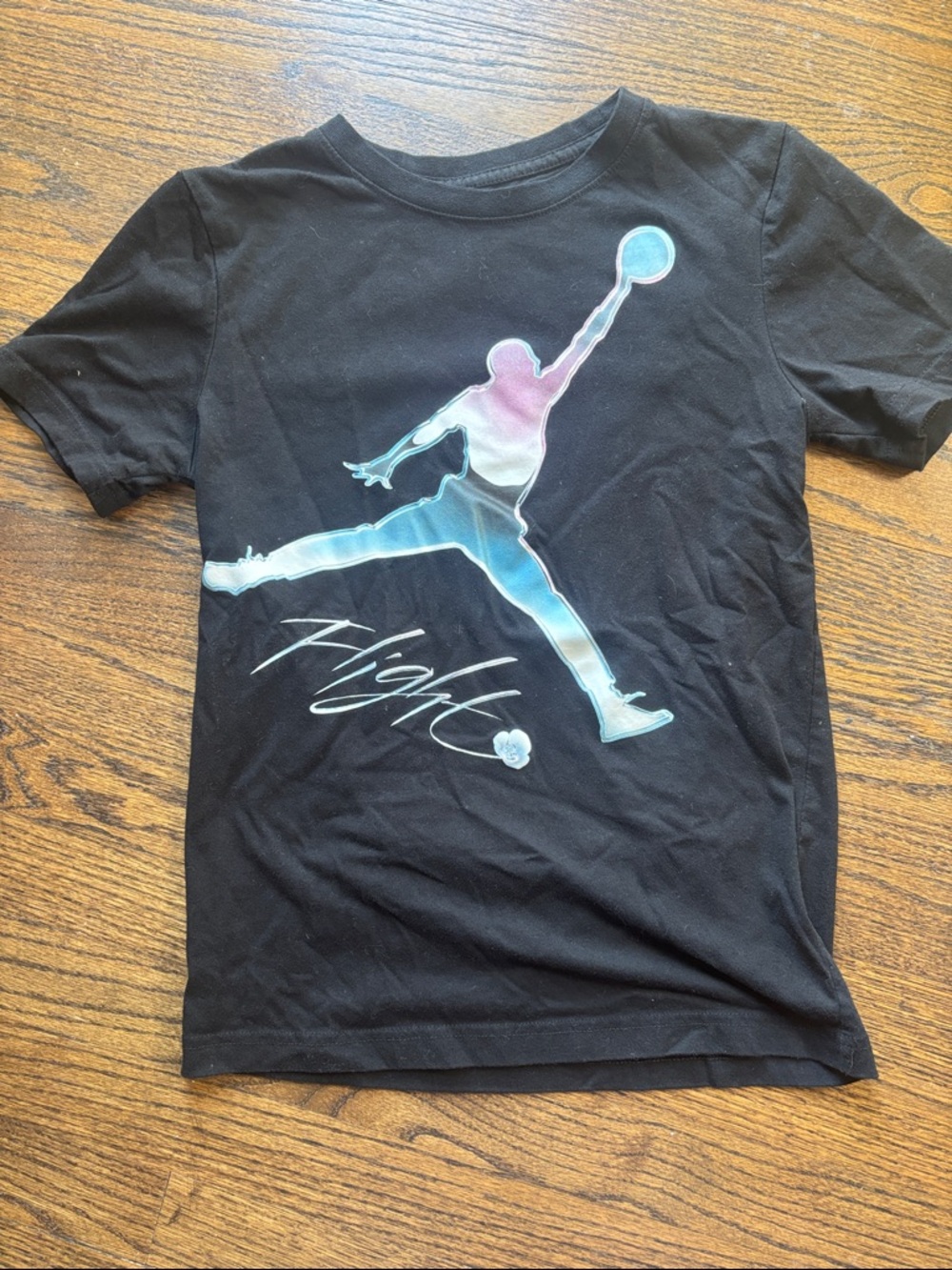 Jordan Black Tee with Pastel Jumpman Graphic